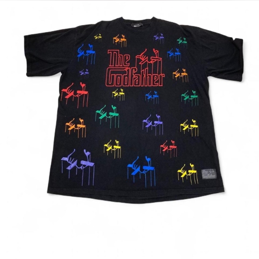 Vintage 2006 The Godfather Rainbow Graphic Print T-Shirt Mens XXL Grunge Y2K